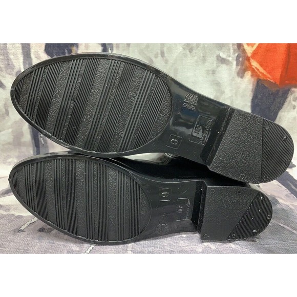 INC Womens Raelynn Rain Boots 9 Black Vinyl Ankle Wet Weather Pull On 6865 - Picture 5 of 13